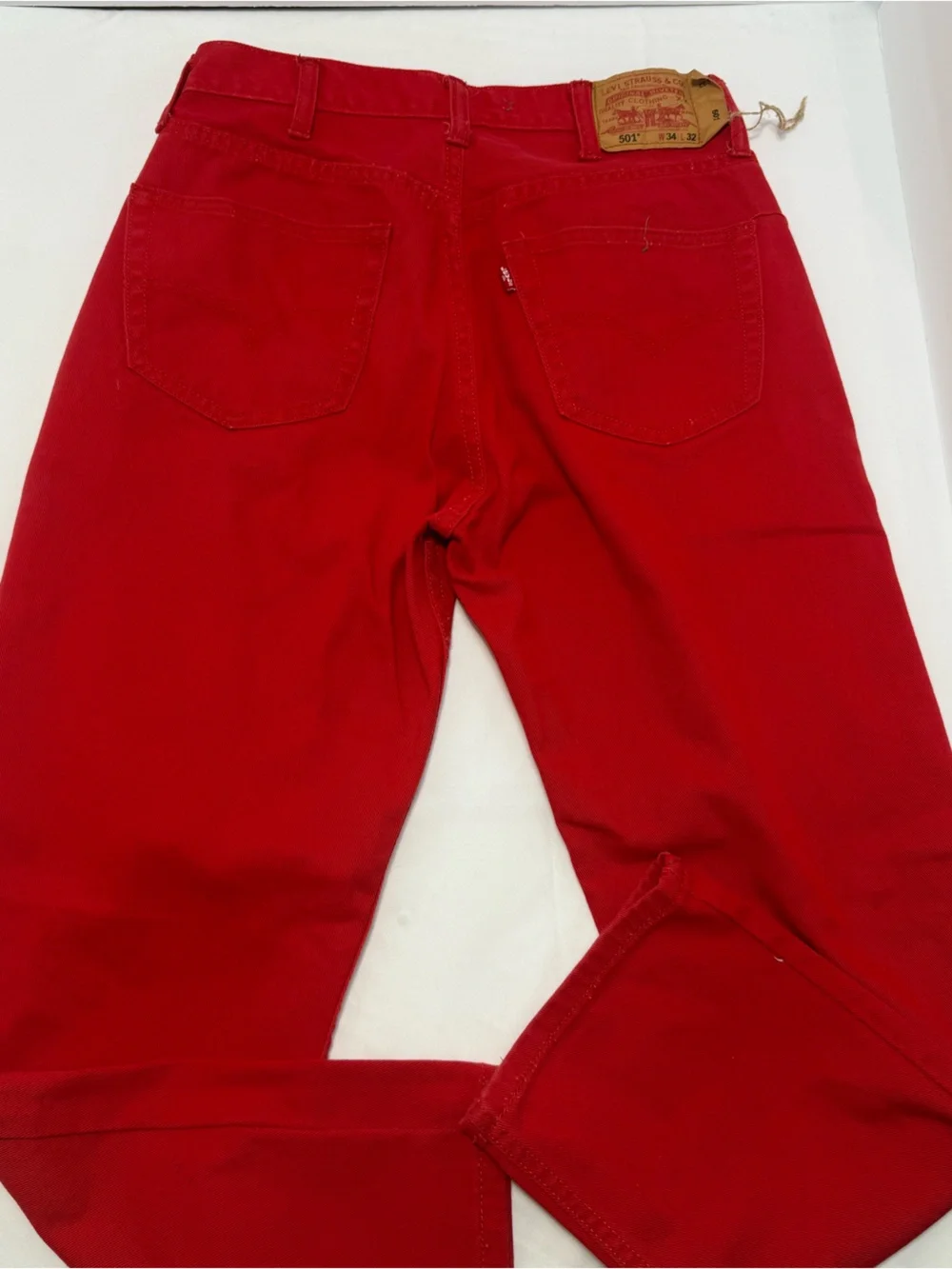 Levi's 501 Men's Bright Red Straight Jeans 34x32